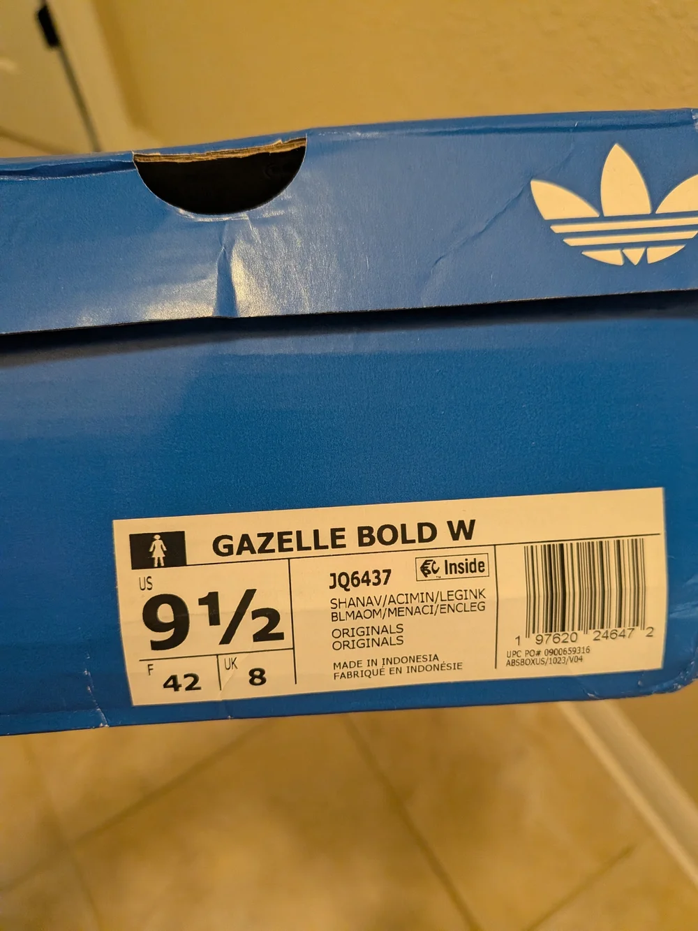adidas Gazelle Women’s Grey and Teal Platform Sneakers